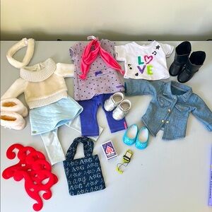 American Girl Doll Branded Selection of Clothing and Accessories